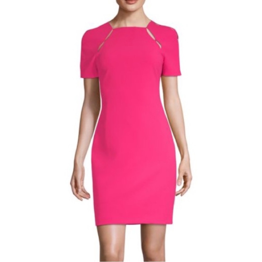 Alice + Olivia Fuchsia Cut-Out Mini Dress